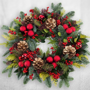 Happy Holidays Holly Wreath