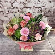 Blush Hydrangea Christmas Bouquet