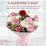 Beautiful Romantic Bouquet with single red rose