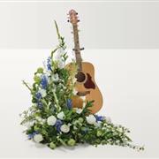 Personalised Funeral Tributes - Guitar flowers